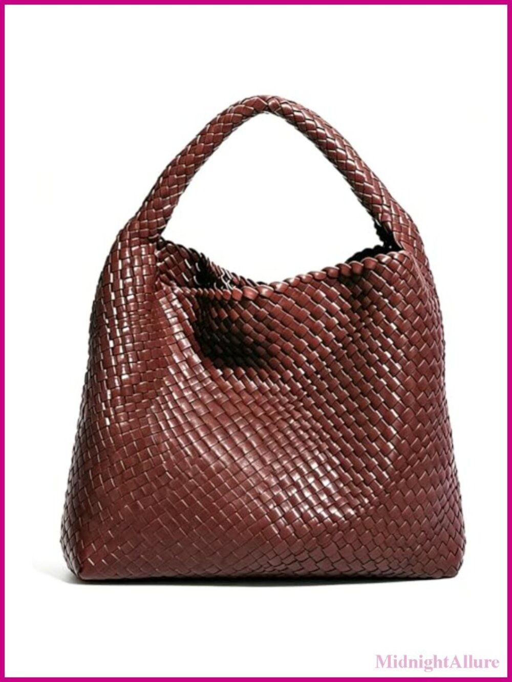 HAND WOVEN Vegan Leather Tote Bag with Clutch Large Hobo Shoulder Bag for Women